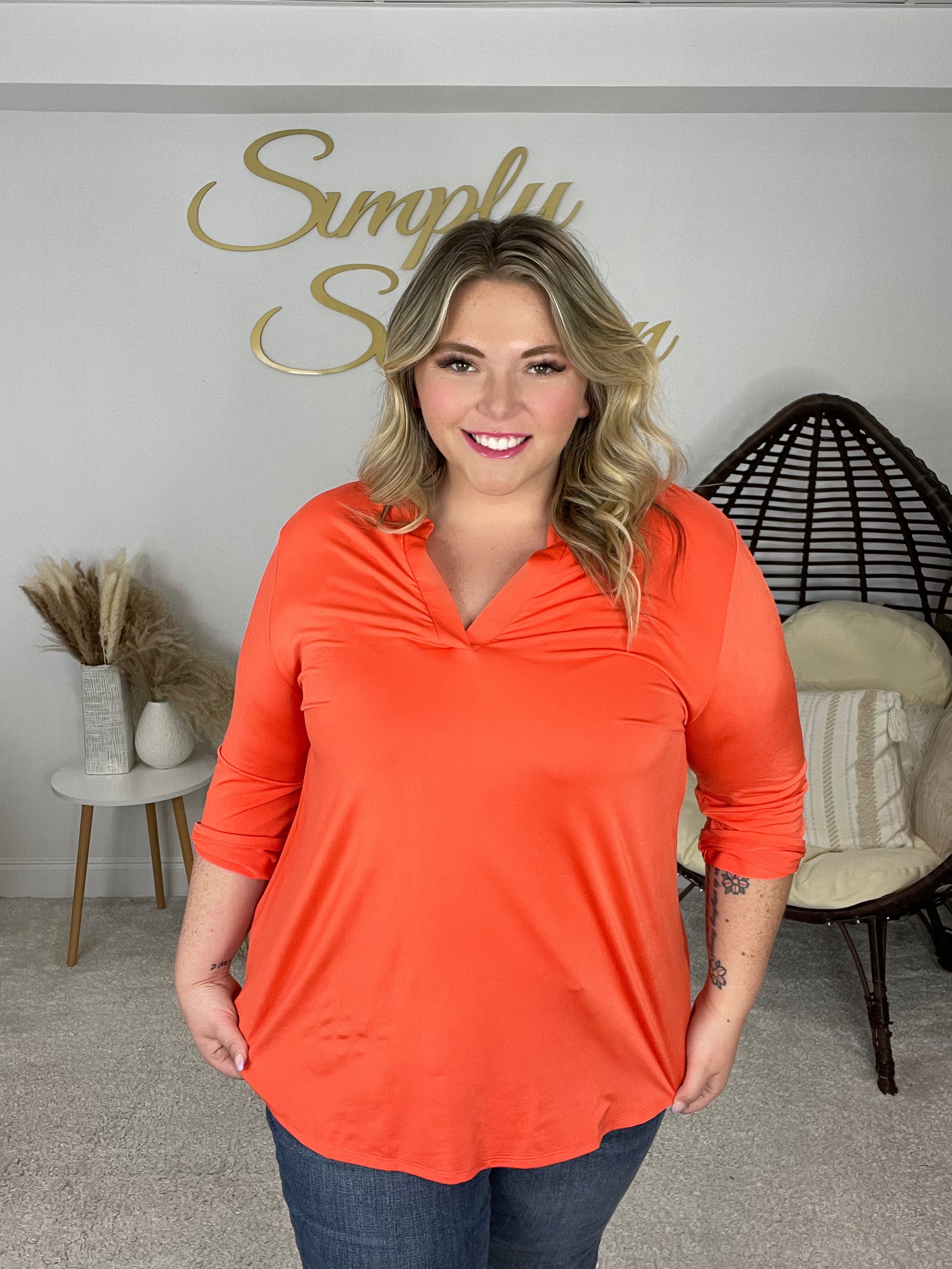 Simply Simpson Solid Colored Gabby’s-110 Long Sleeves- Simply Simpson's Boutique is a Women's Online Fashion Boutique Located in Jupiter, Florida