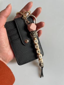 Momma Silicone Bead Keychain w/ Wallet-Wallets- Simply Simpson's Boutique is a Women's Online Fashion Boutique Located in Jupiter, Florida